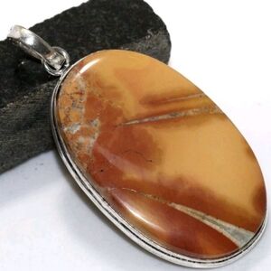 Maligano Jasper Gemstone 925 Sterling Silver Gemstone Pendant Necklace